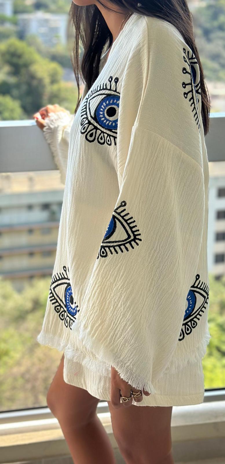 Bluet ensemble Artisanal – 100% Coton Naturel