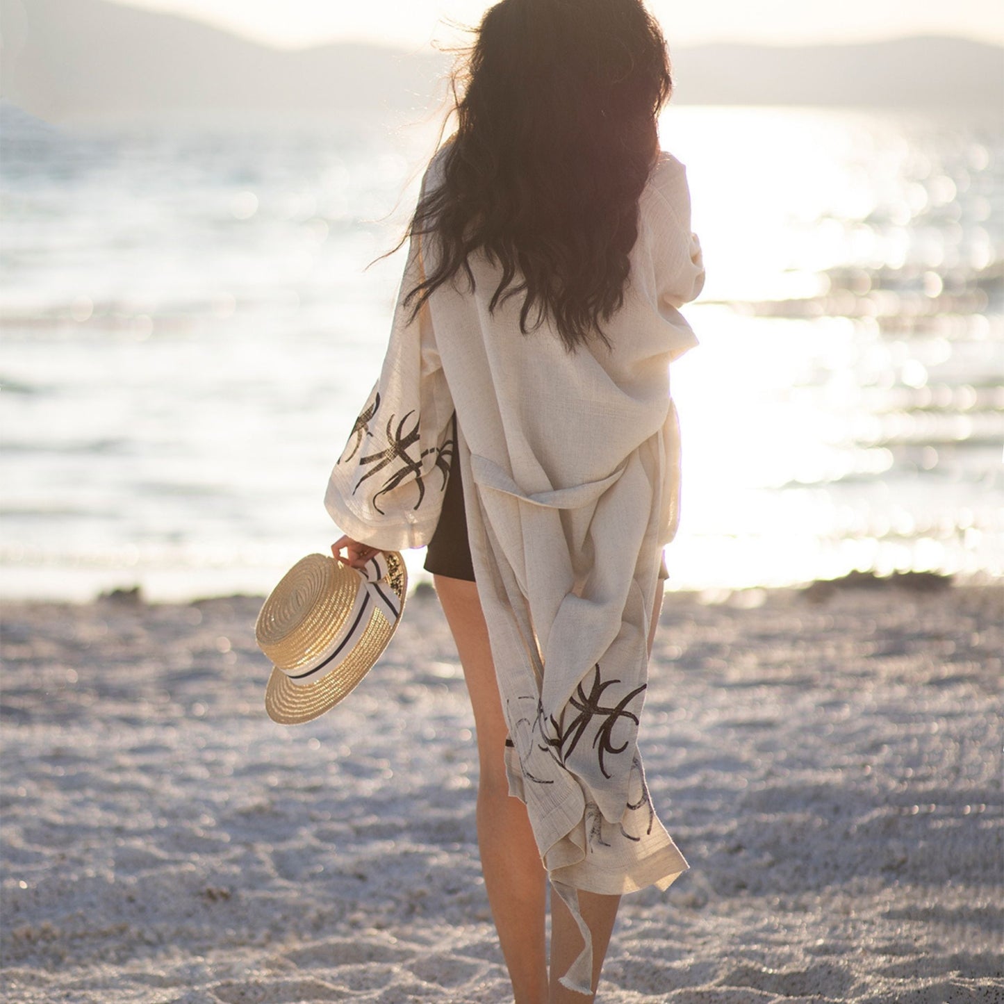 Venus – Kimono Femme en Coton & Chanvre, Élégance Artisanale