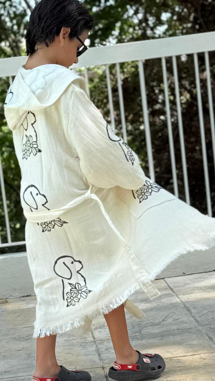 Erdem:Kimono Enfant 100% Coton Bio – Doux, Absorbant & Séchage Rapide