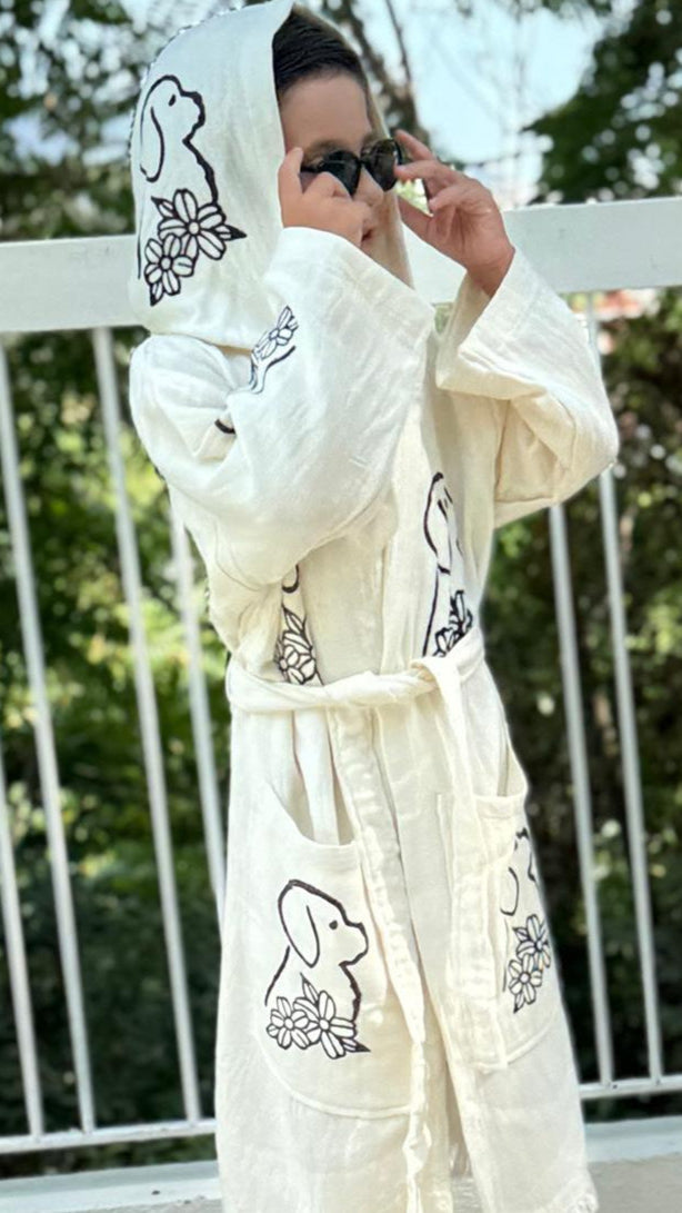 Erdem:Kimono Enfant 100% Coton Bio – Doux, Absorbant & Séchage Rapide