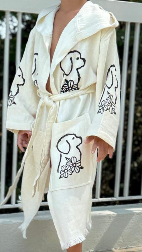 Erdem:Kimono Enfant 100% Coton Bio – Doux, Absorbant & Séchage Rapide