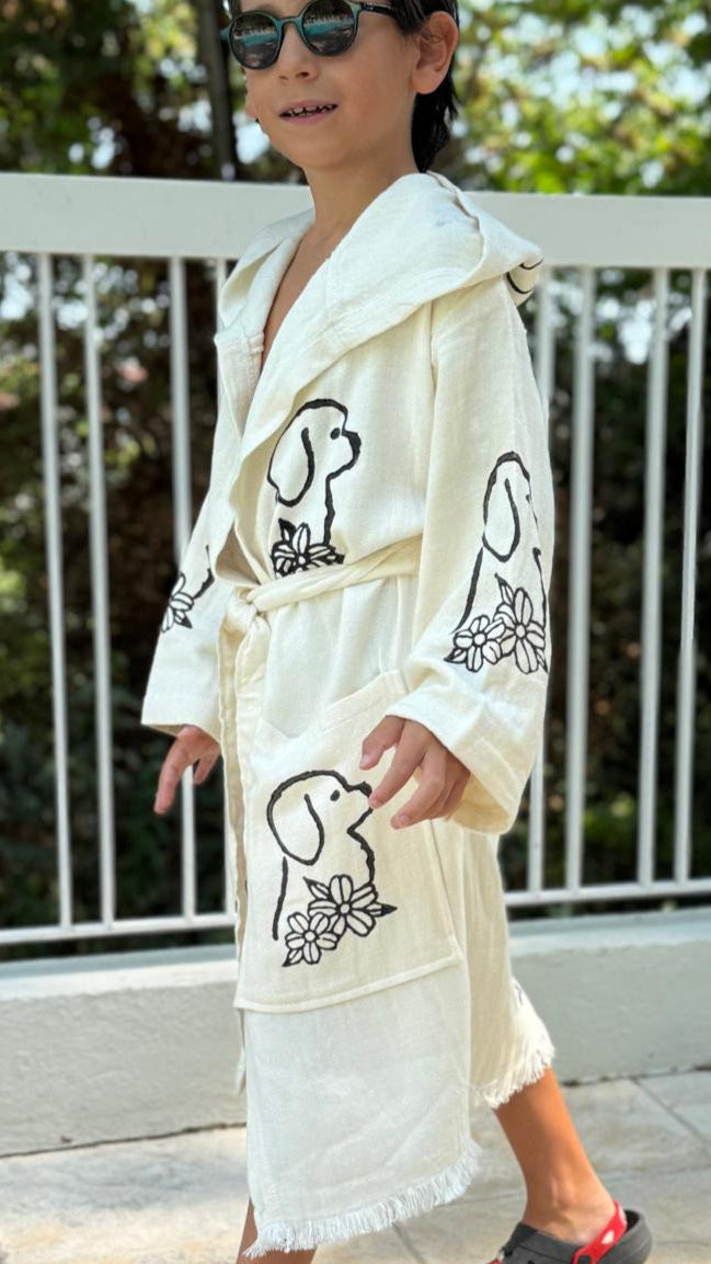Erdem:Kimono Enfant 100% Coton Bio – Doux, Absorbant & Séchage Rapide