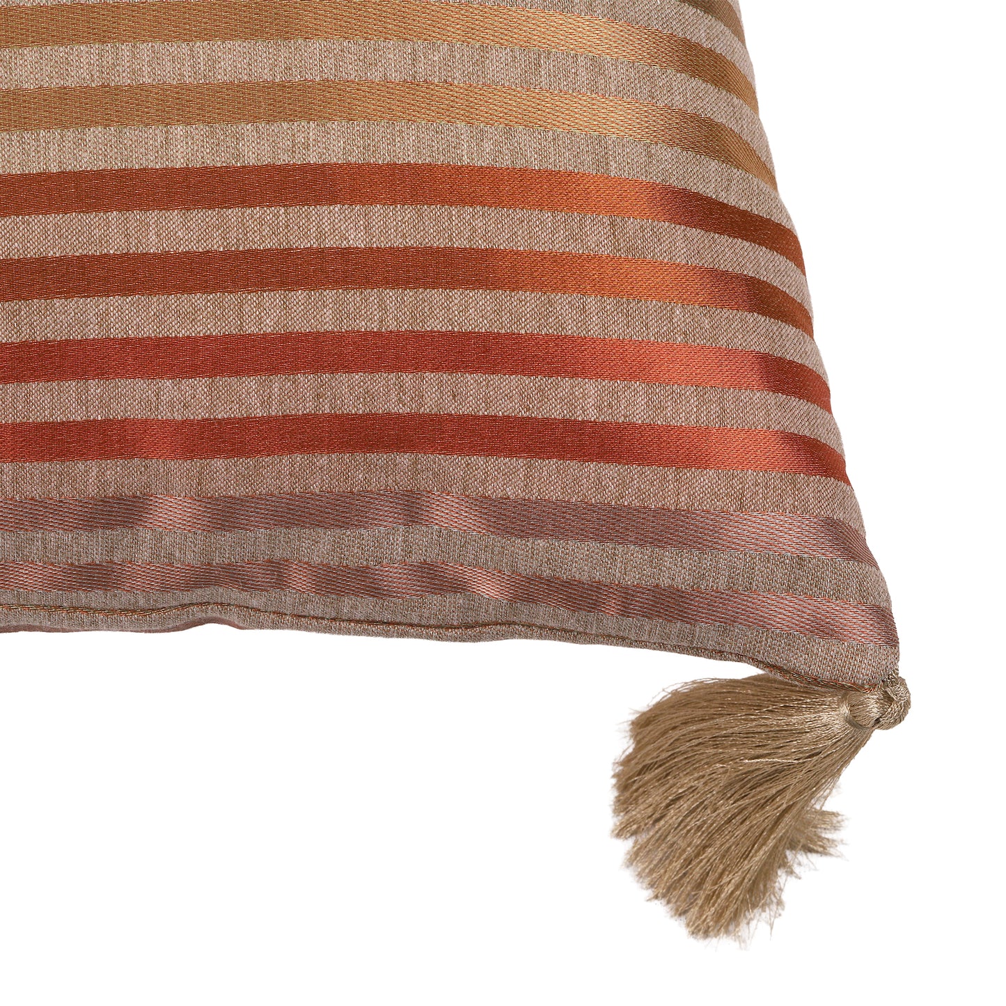 Housse de Coussin ELLA en Satin Rayé – Finition Brillante & Élégance Moderne
