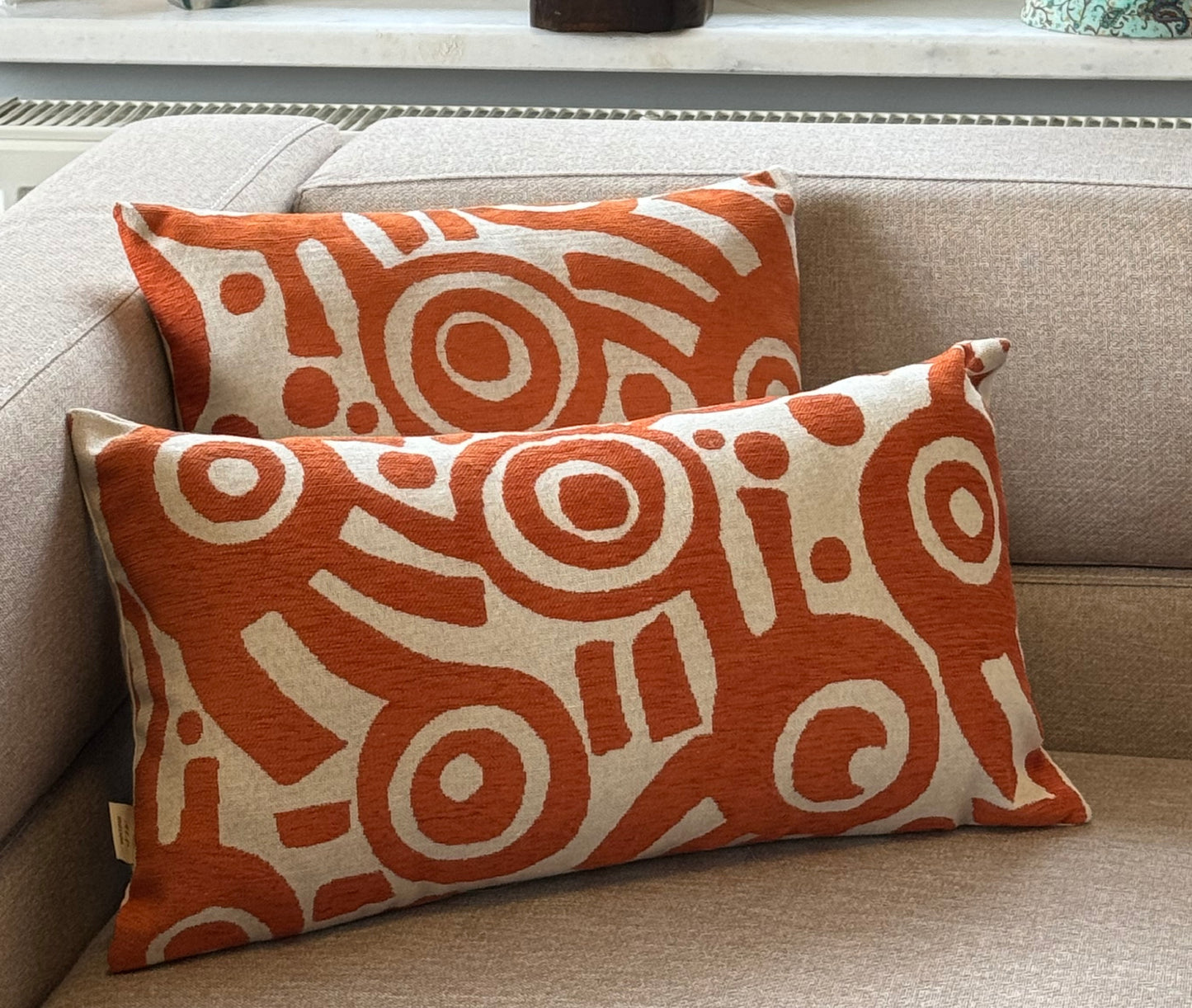 Housse de Coussin "MERLOT" – Élégance Naturelle & Touche Artisanale