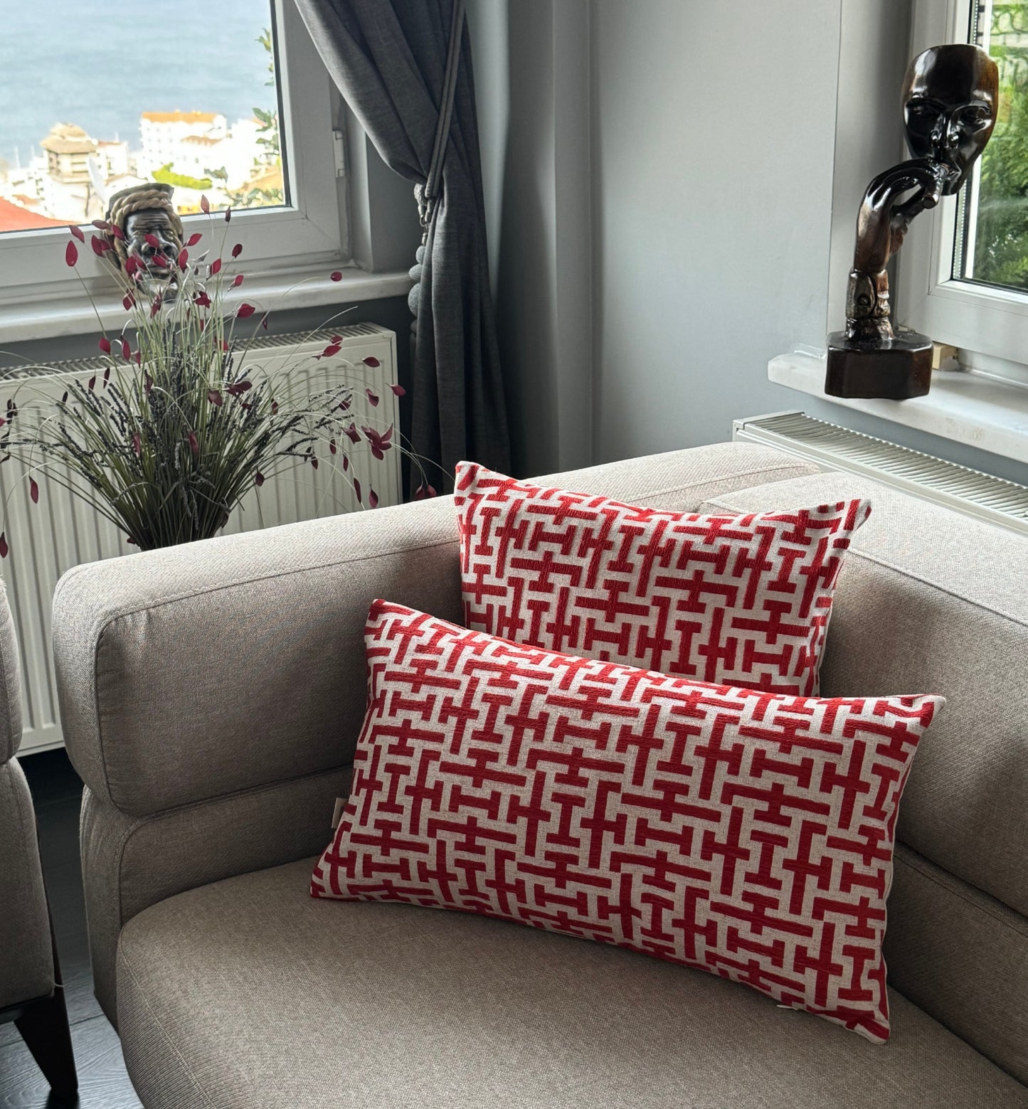 Housse de Coussin TASSEL – Élégance Naturelle & Touche Artisanale
