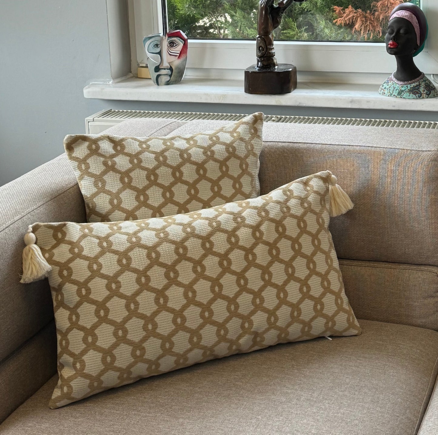 Housse de Coussin MELINA – Coussin Décoratif en Tissu Tissé Texturé | Édition Limitée