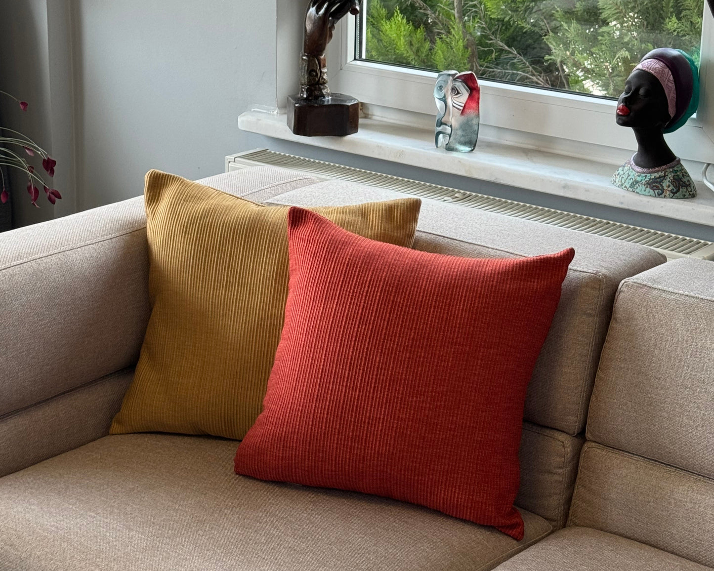 Housse de Coussin MELINA – Coussin Décoratif en Tissu Tissé Texturé | Édition Limitée