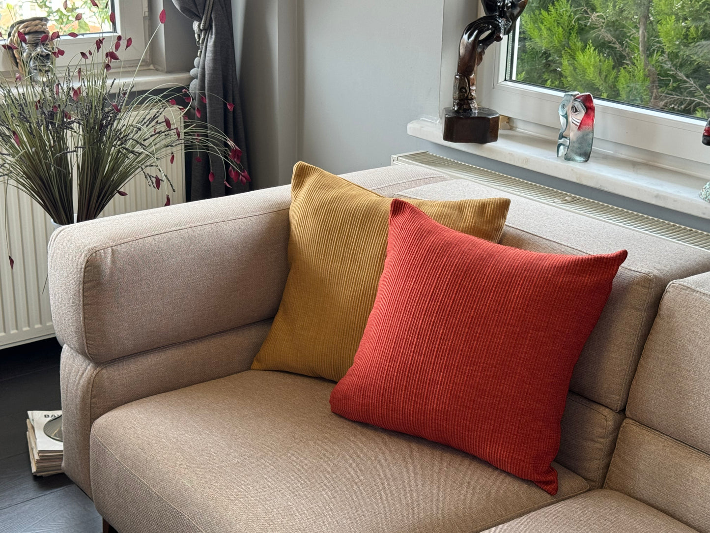 Housse de Coussin MELINA – Coussin Décoratif en Tissu Tissé Texturé | Édition Limitée