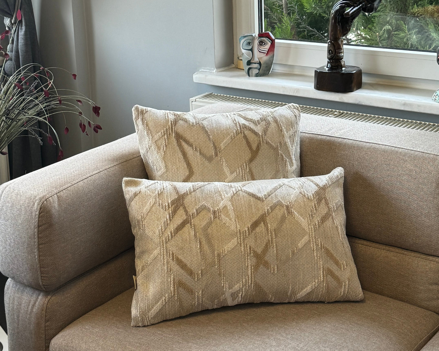 housse de coussin tissée