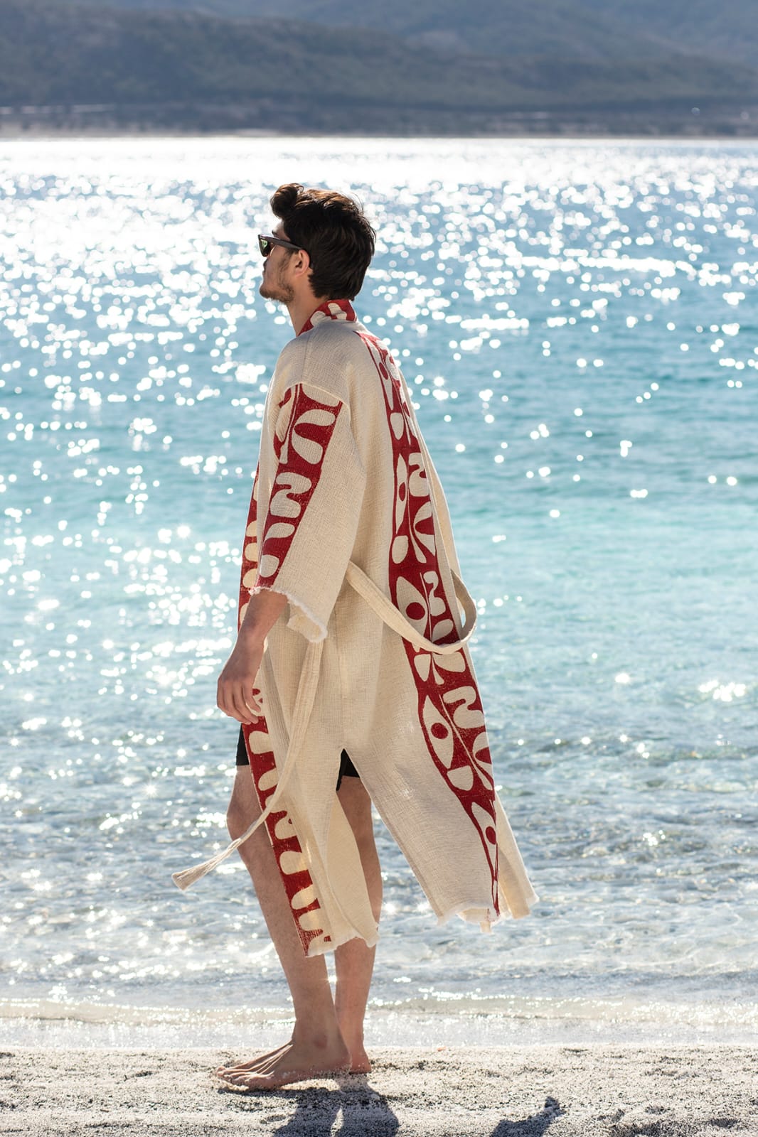 Kimono Homme Hermes Écru – Coton & Chanvre | Élégance Naturelle & Artisanat Authentique