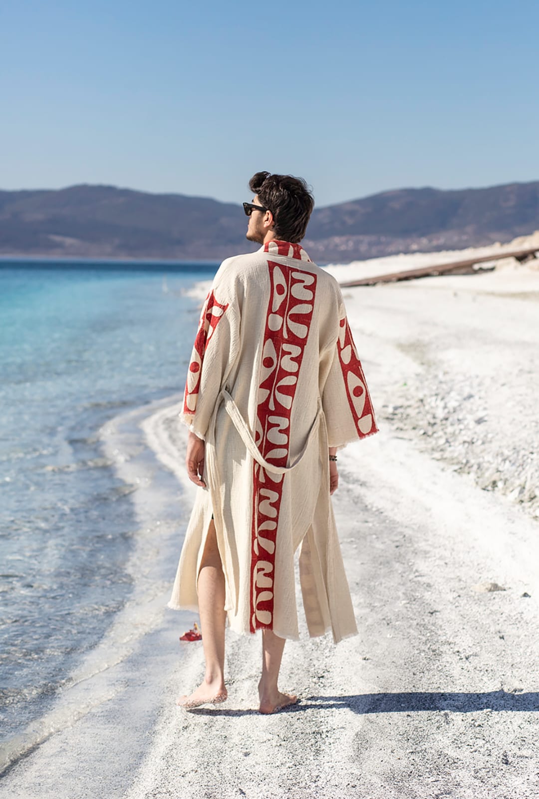 Kimono Homme Hermes Écru – Coton & Chanvre | Élégance Naturelle & Artisanat Authentique