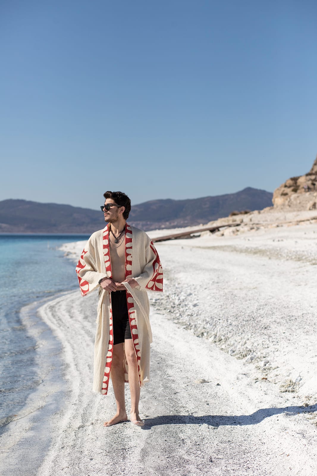Kimono Homme Hermes Écru – Coton & Chanvre | Élégance Naturelle & Artisanat Authentique