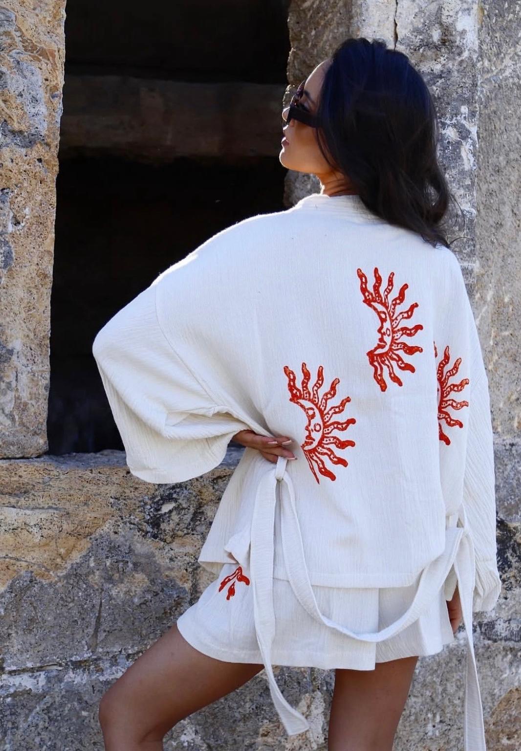 MERAT - Ensemble Artisanal "Soleil" – 100% Coton Naturel