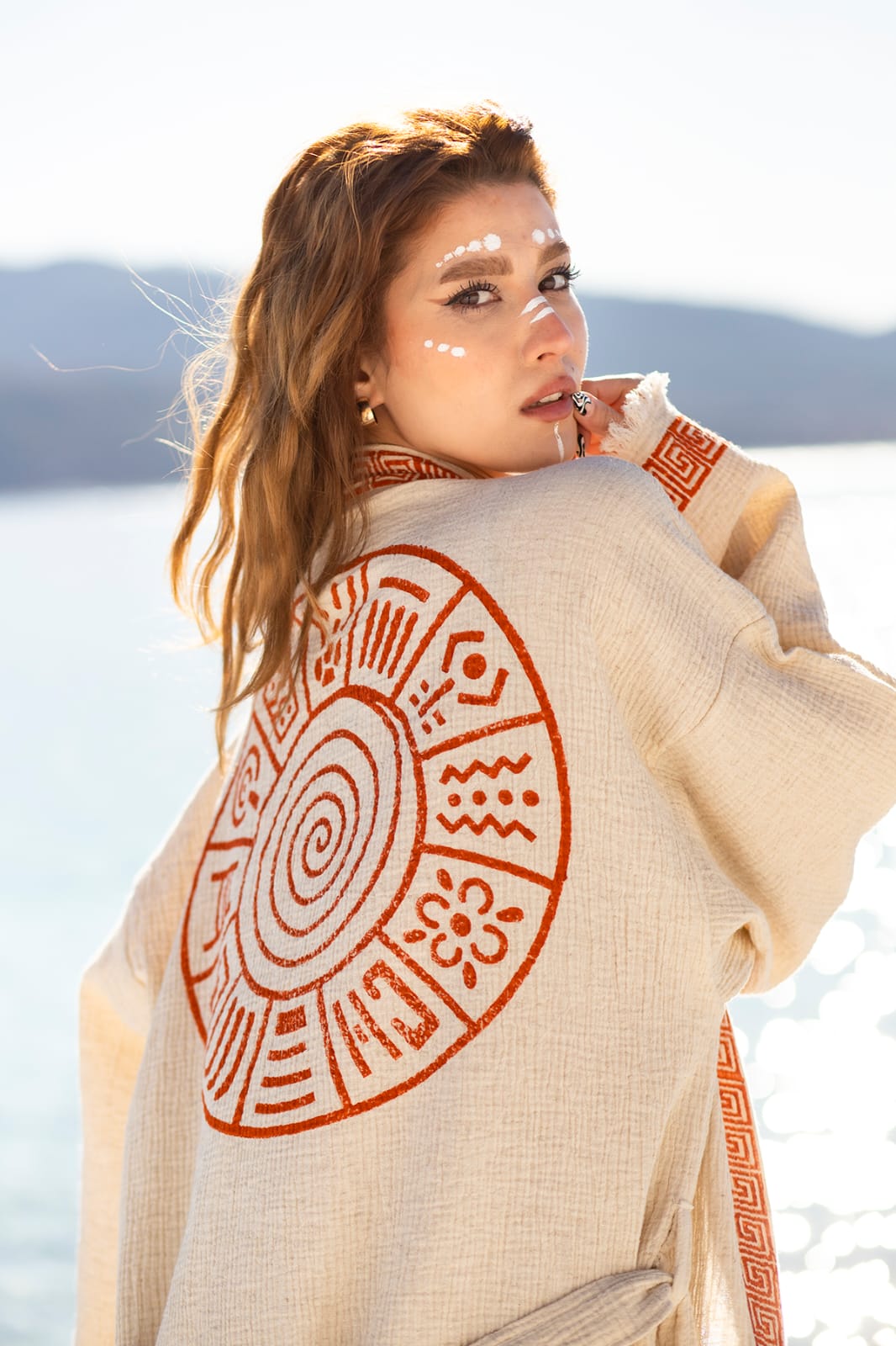 Kimono Femme Écru en Coton & Bambou – Fait Main | Élégance Naturelle & Artisanat Authentique