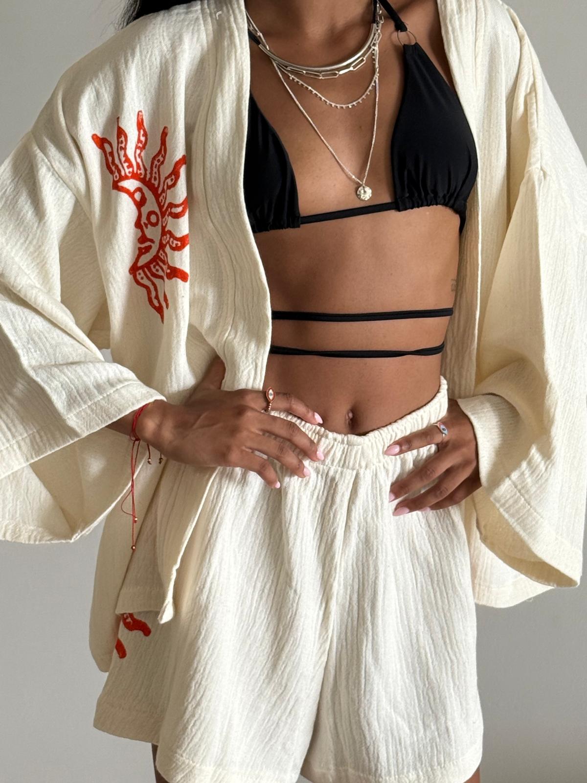 MERAT - Ensemble Artisanal "Soleil" – 100% Coton Naturel