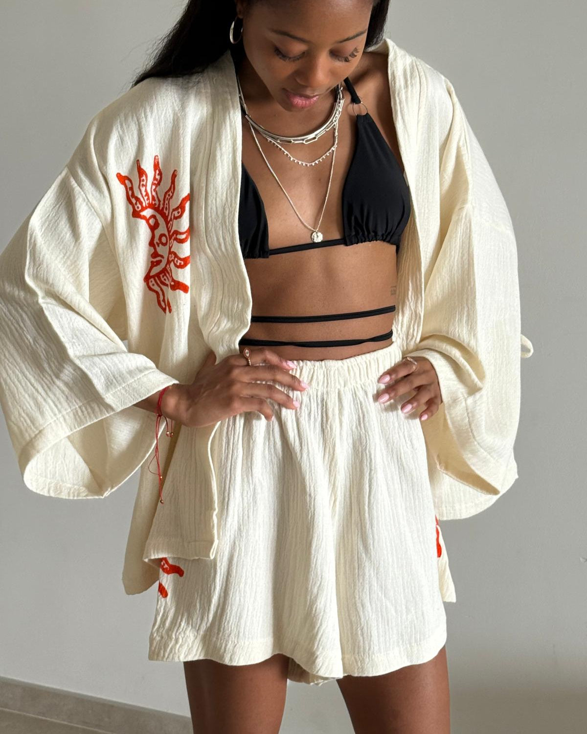 MERAT - Ensemble Artisanal "Soleil" – 100% Coton Naturel