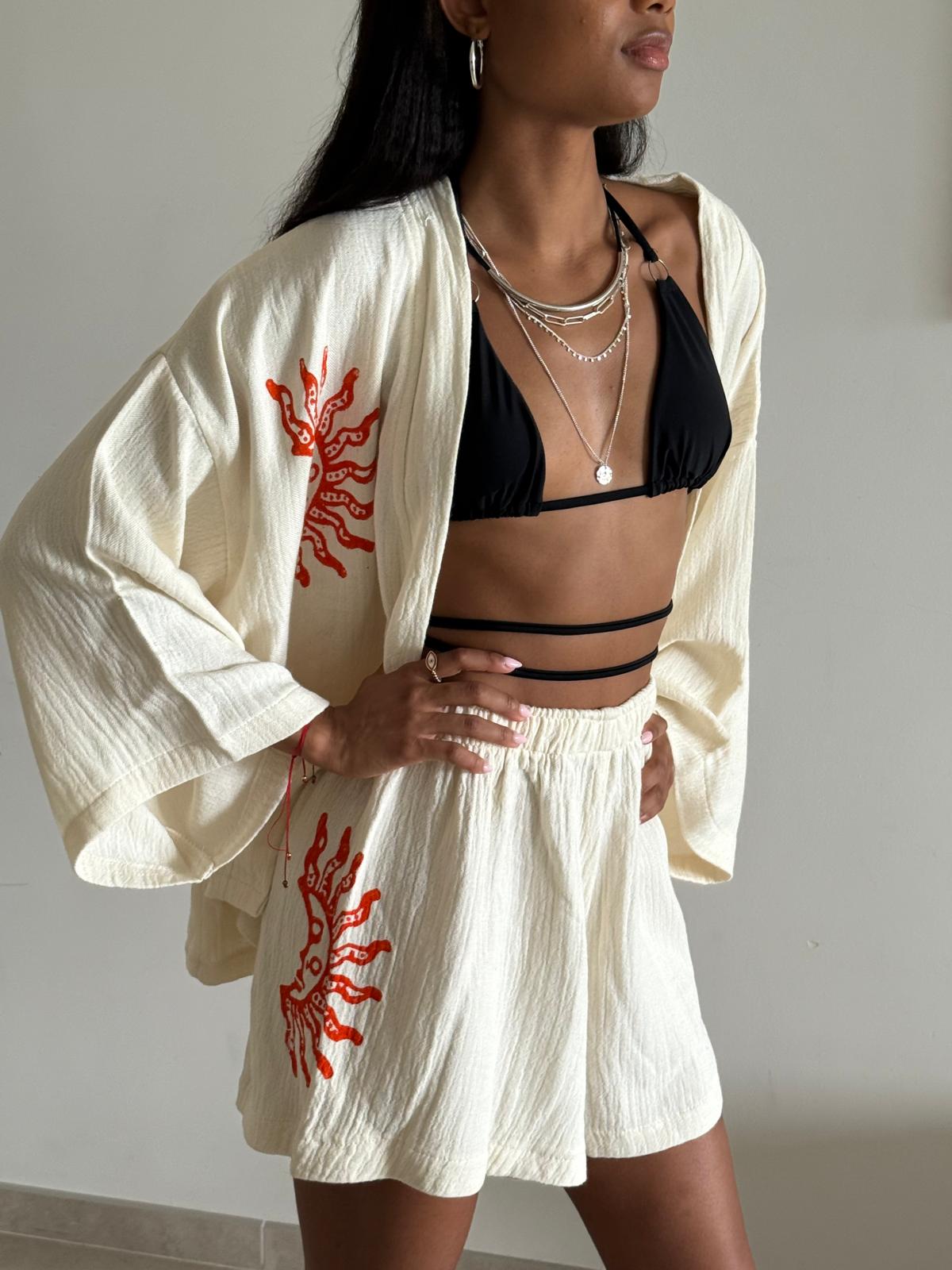 MERAT - Ensemble Artisanal "Soleil" – 100% Coton Naturel