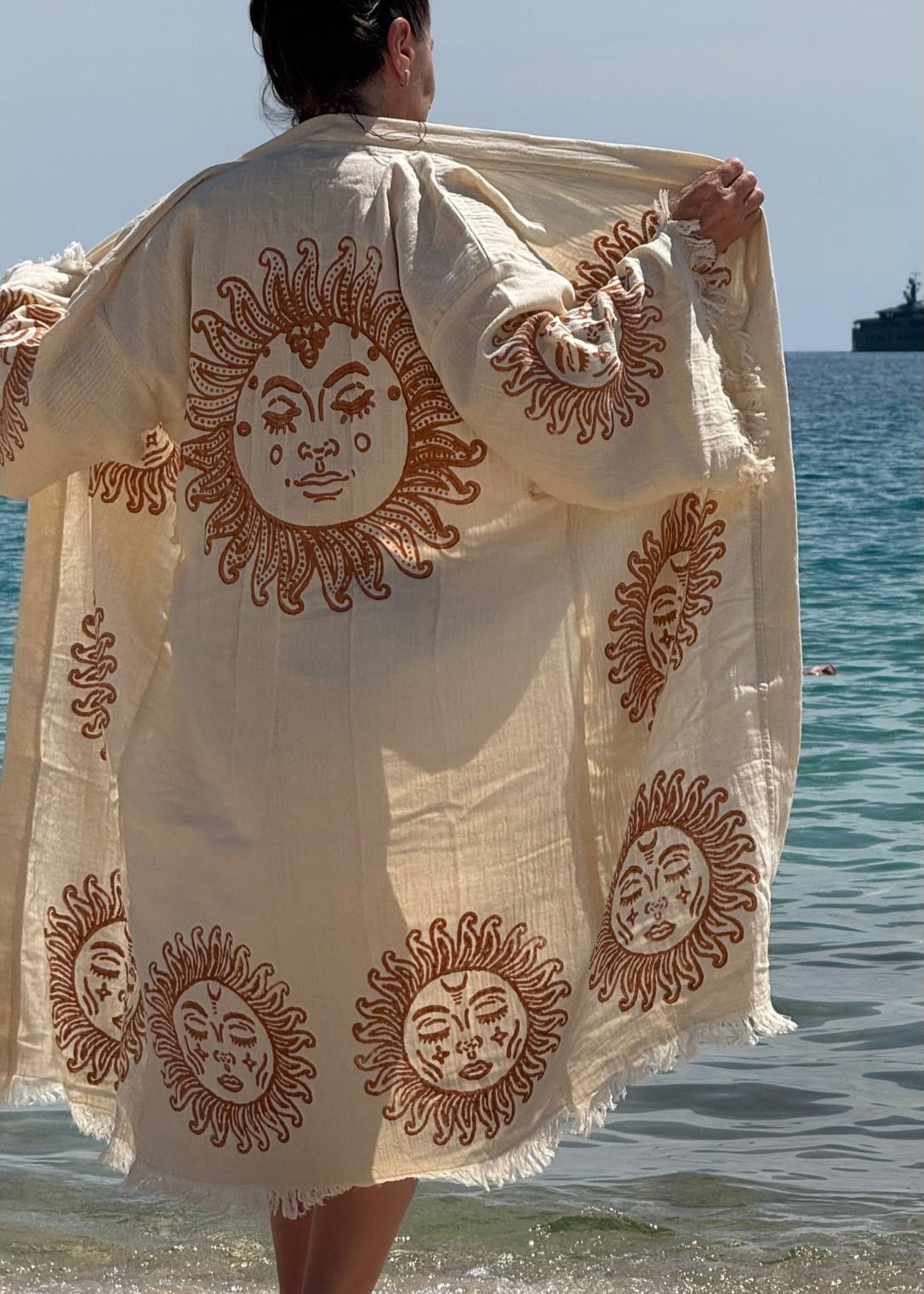 Kimono Femme Soleile - Coton  Élégance Naturelle & Artisanat Authentique