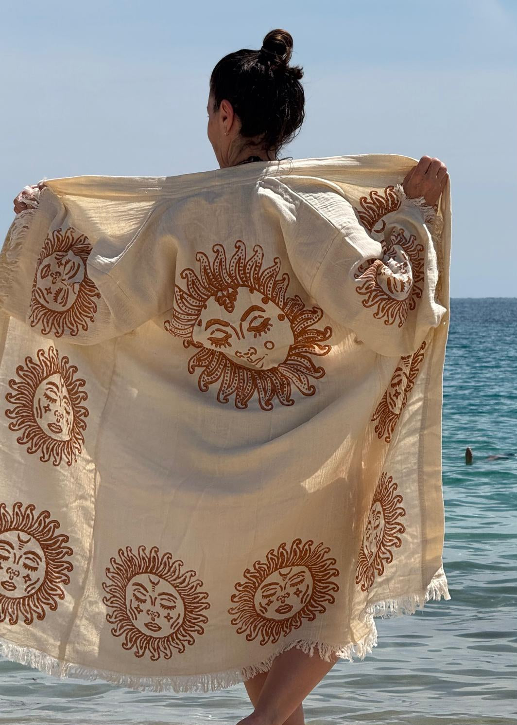 Kimono Femme Soleile - Coton  Élégance Naturelle & Artisanat Authentique