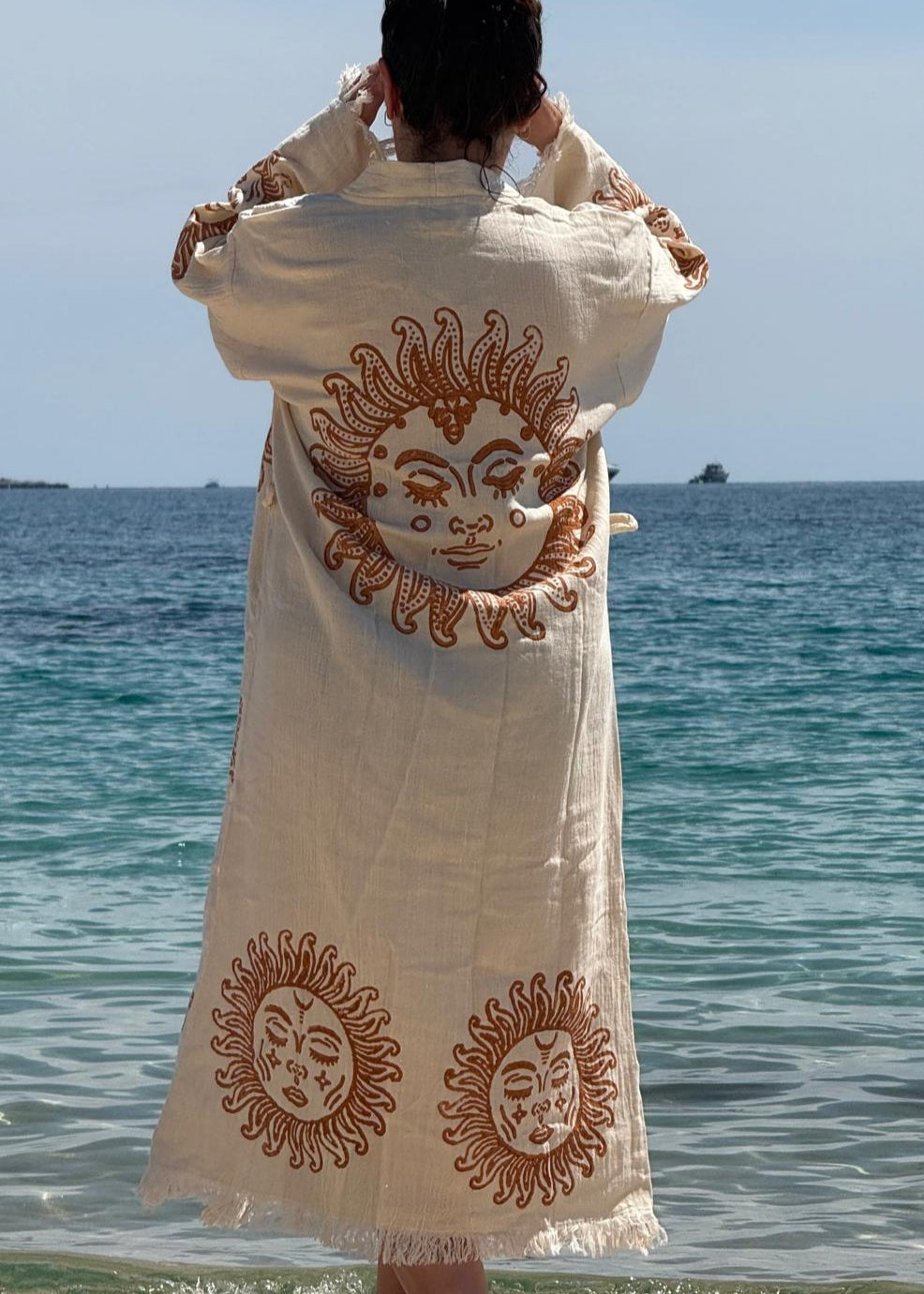 Kimono Femme Soleile - Coton  Élégance Naturelle & Artisanat Authentique