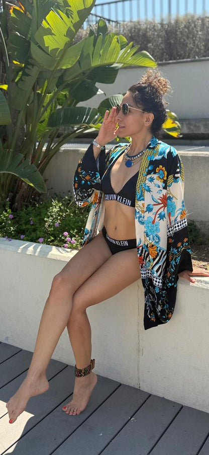 Kimono à fleurs
