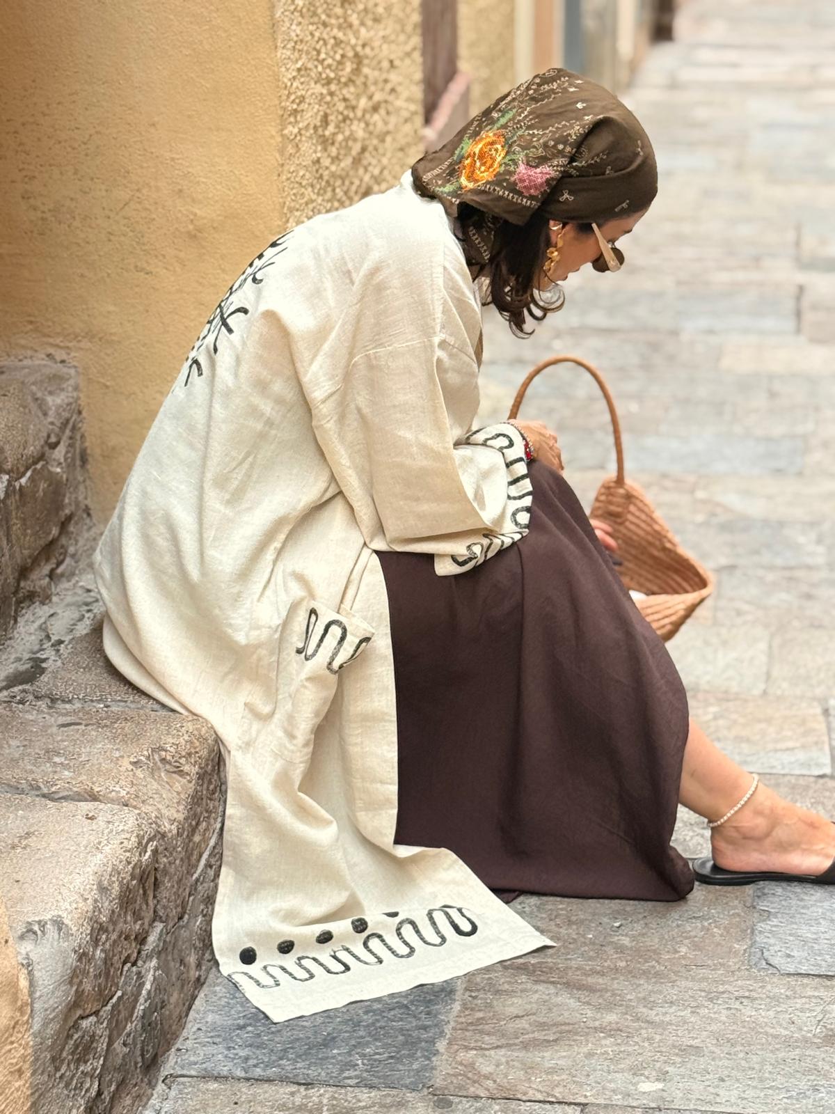Kimono CASU en coton&lin modern