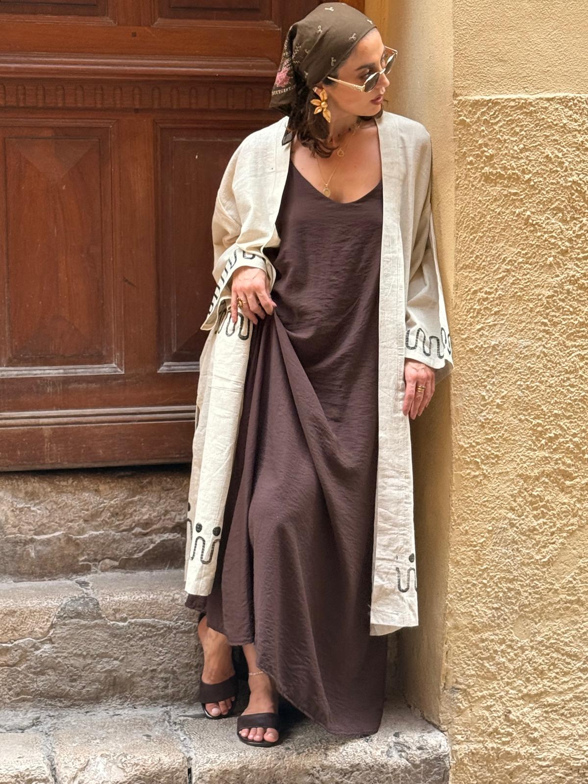 Kimono CASU en coton&lin modern