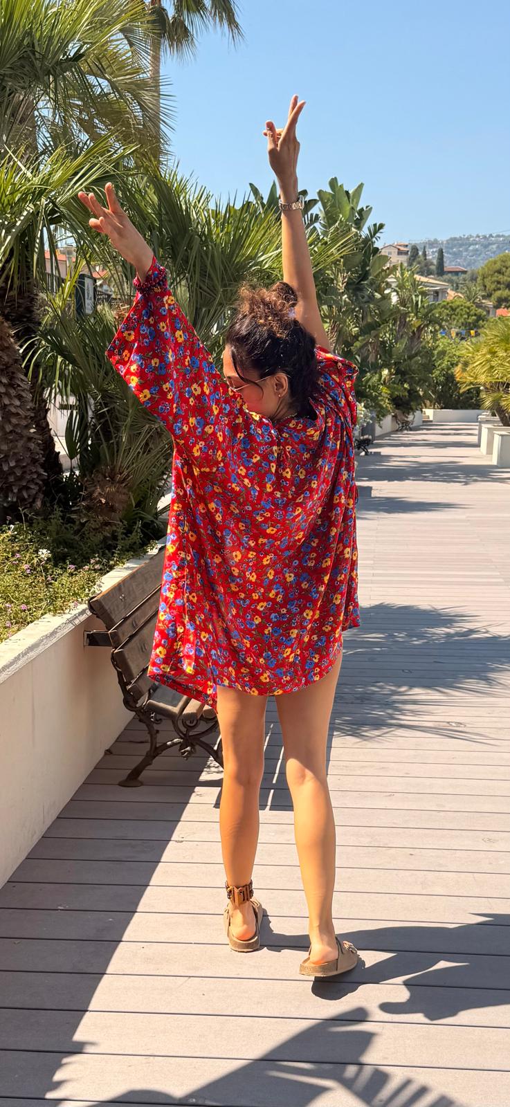 Kimono ensemble  à fleurs