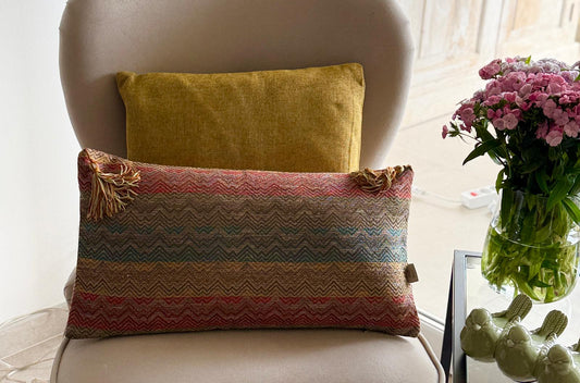 Set de 2 housses de coussin /tissu haute qualité.