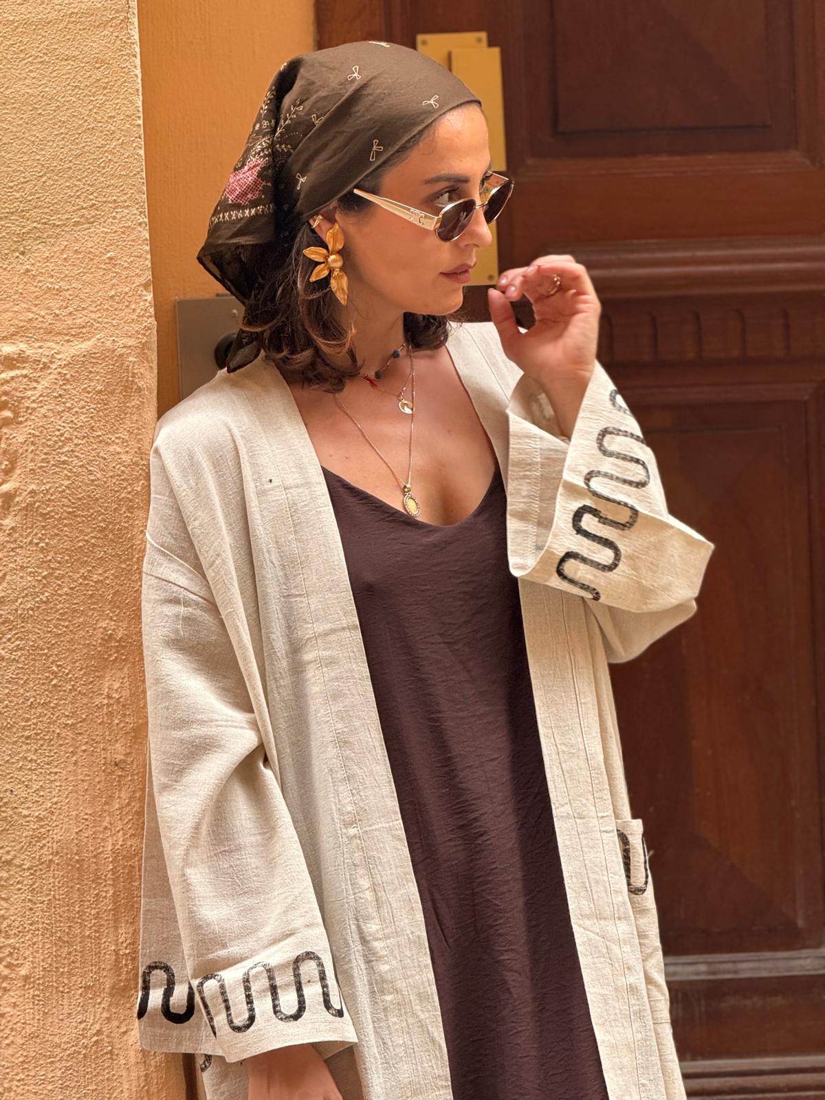 Kimono CASU en coton&lin modern