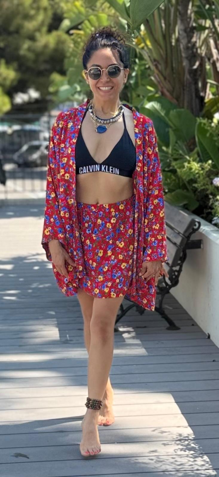 Kimono ensemble  à fleurs