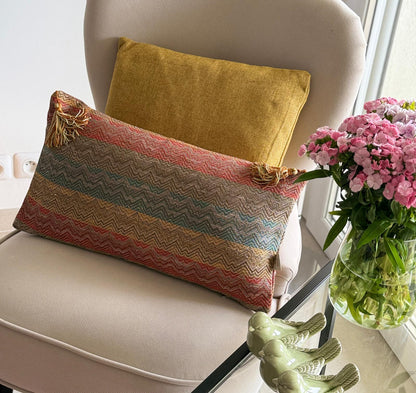 Set de 2 housses de coussin /tissu haute qualité.