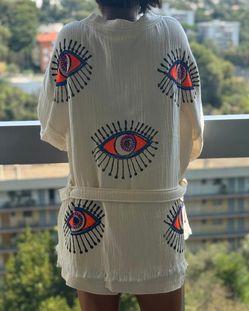 Oeliete  ensemble Artisanal  100% Coton Naturel