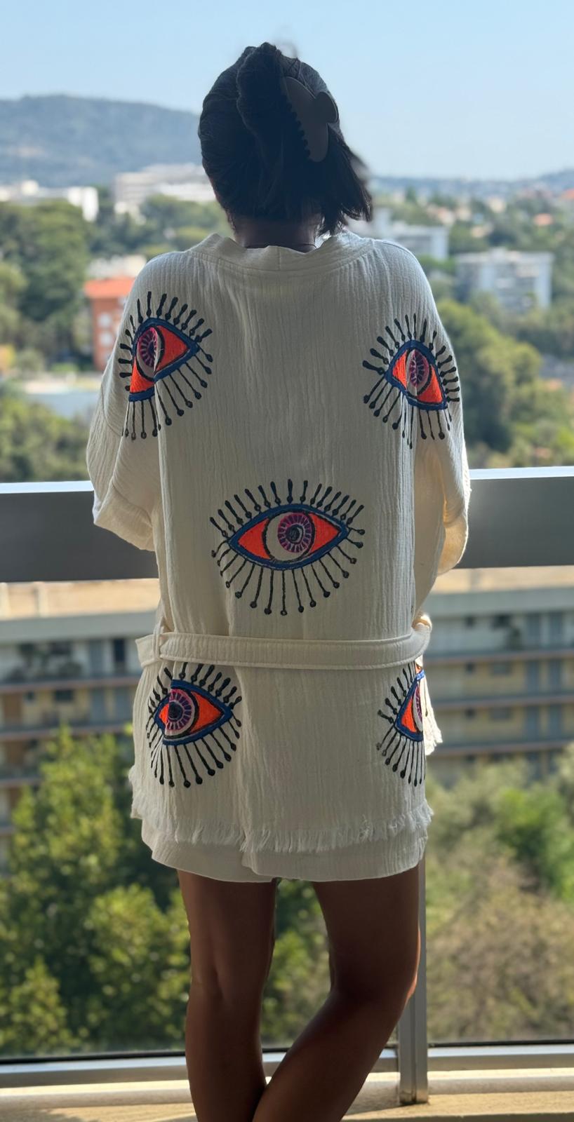 Oeliete  ensemble Artisanal  100% Coton Naturel