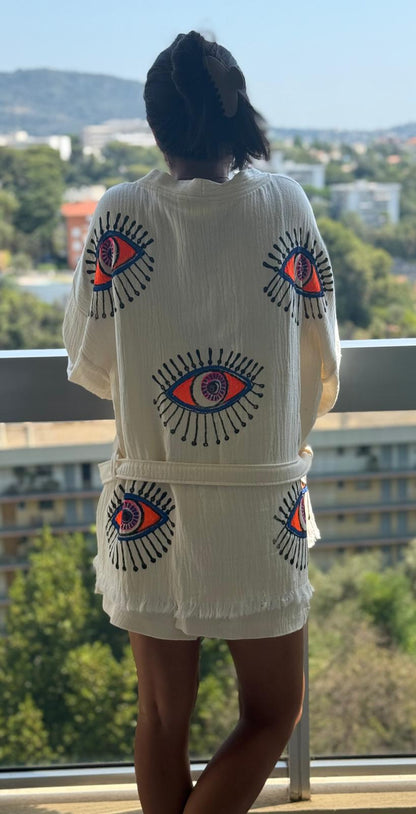 Oeliete  ensemble Artisanal  100% Coton Naturel