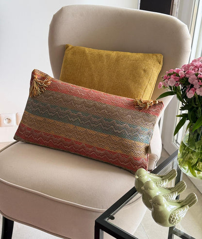 Set de 2 housses de coussin /tissu haute qualité.