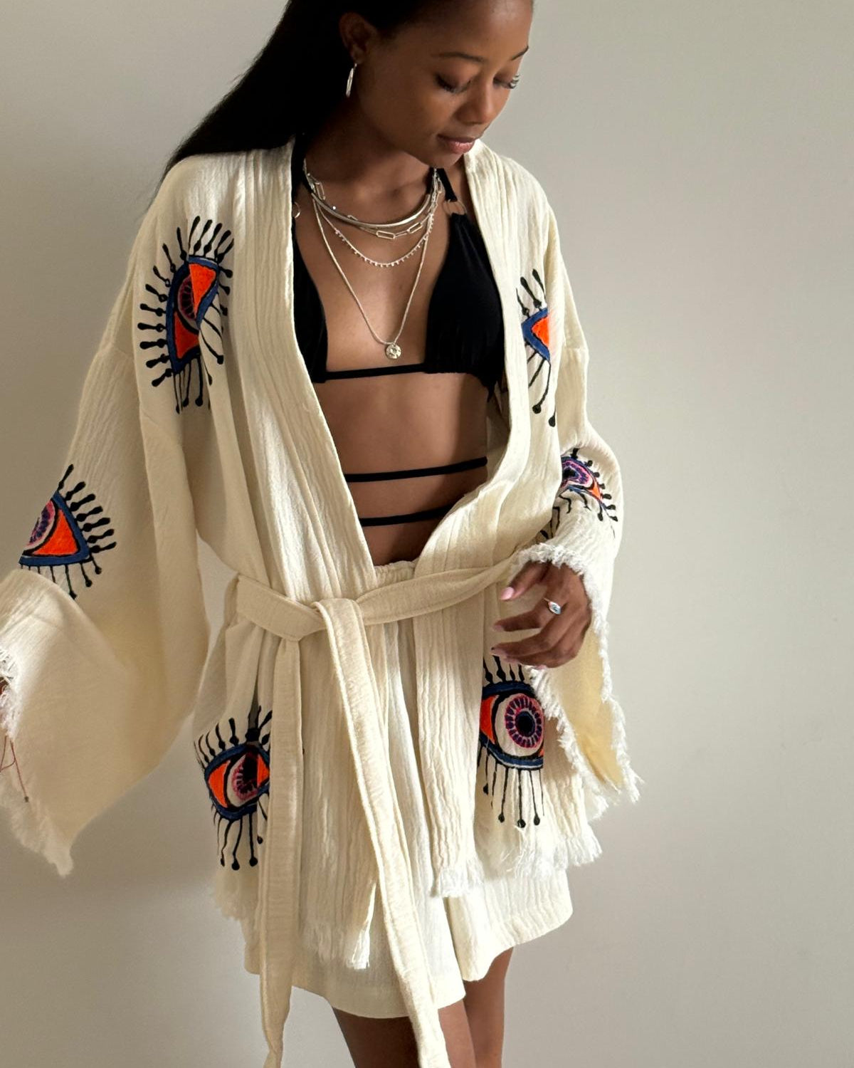 Oeliete  ensemble Artisanal  100% Coton Naturel
