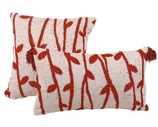 Housse de Coussin ERİK Bordeaux – Élégance Naturelle & Charme Intemporel