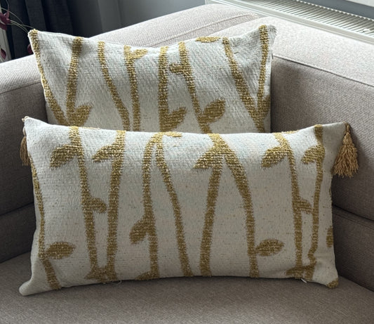 Housse de Coussin ERİK Jaune – Élégance Naturelle & Touche Colorée