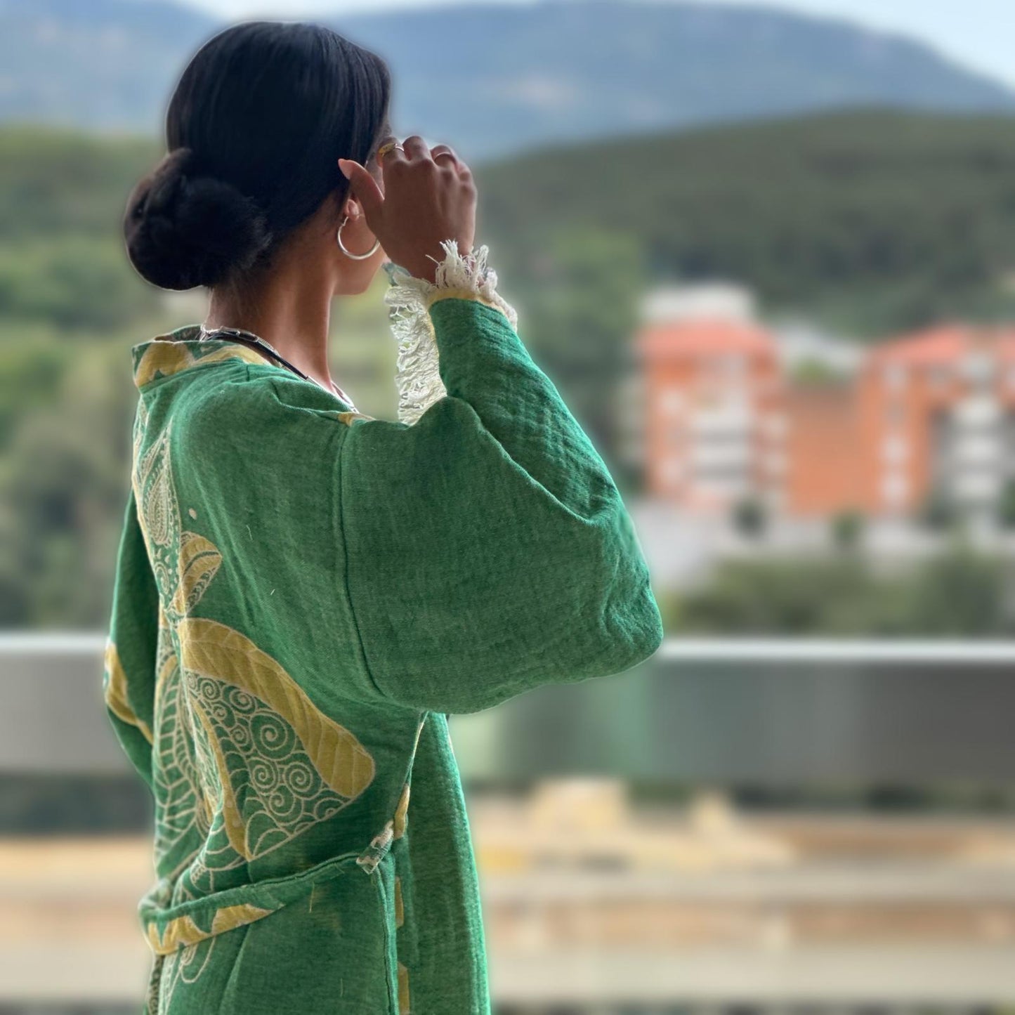 Fereyja – Kimono Veste en Jacquard de Coton