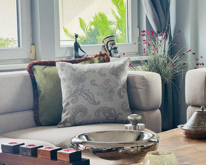 Housse de Coussin SERENAD Ivoire – Style Bohème & Chic