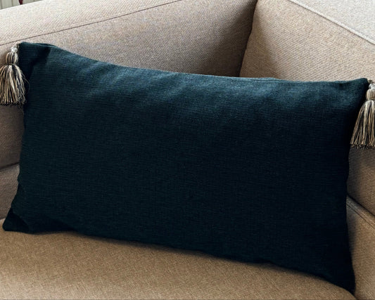 Housse de Coussin ORNELLA Bleu – Élégance Classique & Tissu Texturé