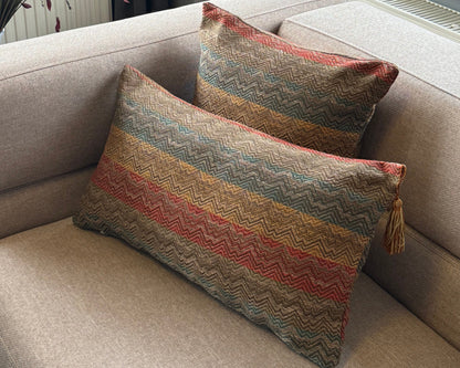 Housse de Coussin ETHNIQUE – Élégance Naturelle & Touche Artisanale