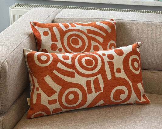 Housse de Coussin "MERLOT" – Élégance Naturelle & Touche Artisanale