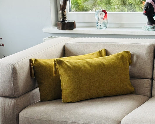 Housse de Coussin TEO – Coussin Décoratif en Tissu Tissé Texturé