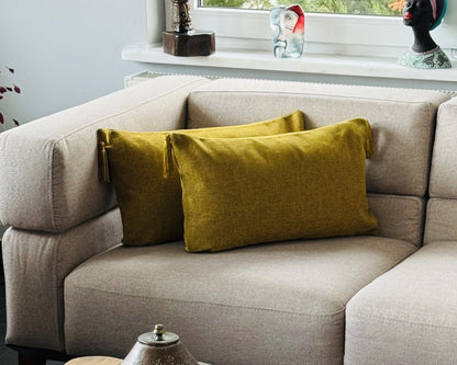Housse de Coussin TEO – Coussin Décoratif en Tissu Tissé Texturé