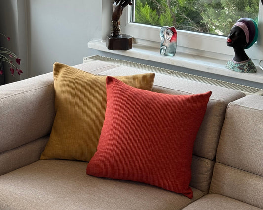 Housse de Coussin MELINA – Coussin Décoratif en Tissu Tissé Texturé | Édition Limitée