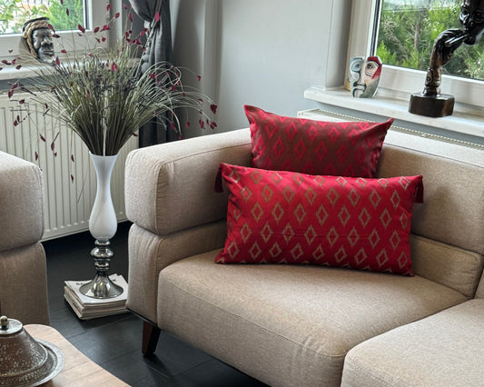 housse de coussin tissée