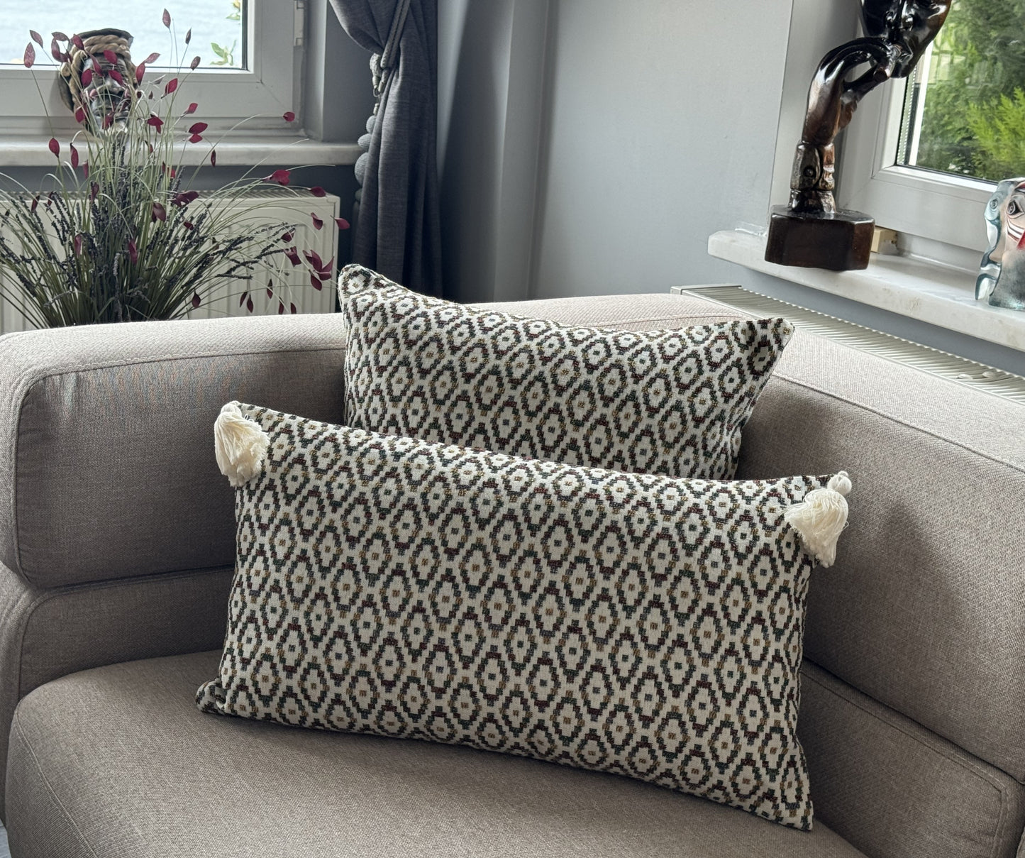 Housse de Coussin MADUR Bicolore – Texture Jacquard Raffinée