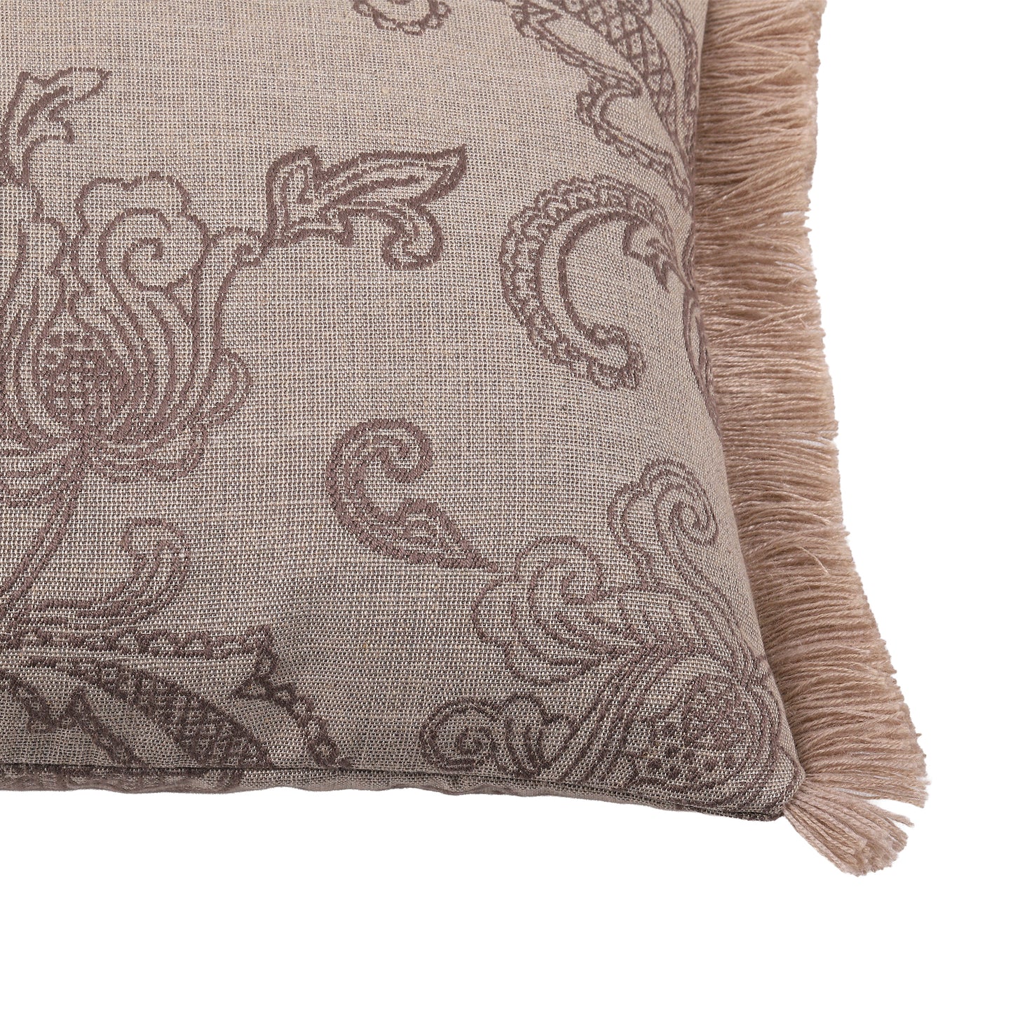Housse de Coussin SERENAD Ivoire – Style Bohème & Chic